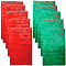 10Pcs 2 Colors Christmas Themed Plastic Drawstring Bags, Rectangle, Mixed Color, 78x50.5x0.12cm, 5pcs/color