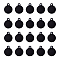 Aluminum Pendants, Stamping Blank Tag, Flat Round, Black, 31x25x1mm, Hole: 3mm
