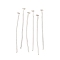 Iron Flat Head Pins, Nickel Free, Platinum Color, Size: about 1.6cm~5.0cm long, 0.7mm thick(21 Gauge), Head: 2mm