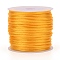 30M Nylon Rattail Satin Cord, Beading String, for Chinese Knotting, Jewelry Making, Gold, 1mm, about 32.81 Yards(30m)/Roll