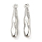 Brass Pendants, Cadmium Free & Nickel Free & Lead Free, Teardrop Charms, Real Platinum Plated, 22x4mm, Hole: 1mm