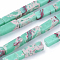 Synthetic Imperial Jasper Beads Strands, Dyed, Cuboid, Dark Turquoise, 12~13.5x4~4.5mm, Hole: 0.8mm, about 29pcs/strand, 14.96 inch~15.19 inch(38~38.6cm)