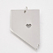 Tarnish Resistant 201 Stainless Steel Pendants, Map of Nevada, Stainless Steel Color, 27.5x18x1mm, Hole: 3mm