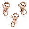 Ion Plating(IP) 304 Stainless Steel Lobster Claw Clasps, With Jump Ring, Rose Gold, 10x7x3mm, Hole: 3.2mm, Jump Ring: 5x0.6mm