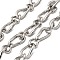 Brass Link Chains, Cadmium Free & Nickel Free & Lead Free, Unwelded, Real Platinum Plated, 20x11x7mm