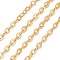 Brass Flat Oval Cable Chains, Unwelded, with Spool, Cadmium Free & Nickel Free & Lead Free, Golden, 3.3x2.6x0.5mm, about 92m/roll