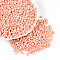 Baking Paint Glass Seed Beads, Heart, Light Salmon, 3.5x4.5x4.5mm, Hole: 1mm, about 7620pcs/pound