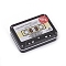 Tinplate Storage Box, Jewelry Box, for DIY Candles, Dry Storage, Spices, Tea, Candy, Party Favors, Cassette Tape with Coutry Music Collection, Black, 9.6x7x2.2cm