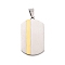 Ion Plating(IP) 304 Stainless Steel Pendants, Rectangle Charm, Golden & Stainless Steel Color, 41x23x2mm, Hole: 9x4.5mm