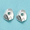 Eco-friendly Brass Beads, Cadmium Free & Lead Free, Irregular Nuggets Shape, 925 Sterling Silver Plated, 8x6.5x3mm, Hole: 1.5mm