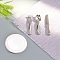 Miniature Dollhouse Tableware, Mini Resin Plate Alloy Knife Fork Spoon, for Kitchen Doll House Decor, Platinum, 19~25mm, 4pcs/set