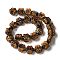 Handmade Foil Lampwork Beads Strands, Flower, Sienna, 14.5x13.5x7.5mm, Hole: 1.5mm, about 25pcs/strand, 14.02''(35.6cm)