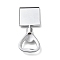 Zinc Alloy Bottle Opener Cabochon Component, Bezel Cup Settings, Platinum, Square, 83x36.5x11.5mm, tray: 32.5x32.5mm
