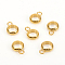 304 Stainless Steel Tube Bails, Loop Bails, Flat Round, Golden, 9.5x6.8x2.3mm, Hole: 1.8mm, Inner Diameter: 5mm