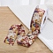 10 Yards Double Face Flower Print Polyester Ribbons, Garment Accessories, Gift Packaging, Indian Red, 1 inch(25mm)