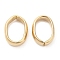 Brass Linking Rings, Quick Link Connector, Cadmium Free & Lead Free, Long-Lasting Plated, Oval, Real 24K Gold Plated, 9x7x2.5mm, Inner Diameter: 7.5x4.7mm