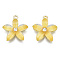 Alloy Pendants, with Resin and Rhinestone, Flower, Crystal, Light Gold, Gold, 21.5x18.5x5mm, Hole: 1.5mm
