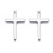 Tarnish Resistant 201 Stainless Steel Pendants, Stamping Blank Tag, Cross, Stainless Steel Color, 25x16x1mm, Hole: 1.2mm