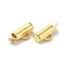 Brass Cord Ends, Column, Real 24K Gold Plated, 10x4mm, Hole: 1mm, Inner Diameter: 3mm