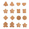 Resin Cabochons Accessories, for Jewelry Making, Imitation Food, Biscuits Shape, Wheat, 35pcs
