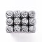 Iron Metal Stamps, for Imprinting Metal, Plastic, Wood, Leather, Natural Theme Pattern, Platinum, 65.5x10mm, Pattern: 6mm, 12pcs/box