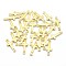 Eco-Friendly Brass Links, Lead Free & Cadmium Free & Nickel Free, Sideways Cross, Real 18K Gold Plated, 13.5x5x1.5mm, Hole: 0.8mm