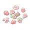 Opaque Resin Cabochons, DIY Accessories, Mixed Shapes, Mixed Color, 15~24x13~23x5~8mm
