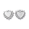 Non-Tarnish 304 Stainless Steel Pendants, Heart Charm, Stainless Steel Color, 20.5x20x2.5mm, Hole: 2.5mm