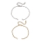 2Pcs 2 Colors 304 Stainless Steel Singapore Chain Bracelet Makings, Golden & Stainless Steel Color, 6-7/8 inch(17.4cm), 1pc/color