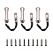 Stainless Steel Swing Bar Door Lock, Anti-Theft Clasp Back Locking Accessories, Antique Bronze, 128x35x8.5mm, Hole: 4mm