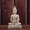 Resin Buddha Statue Display Decoration, for Home Office Desktop Feng Shui Decoration, Tan, 75x50x110mm