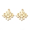 Brass Pendants, Long-Lasting Plated, Adinkra Symbols Funtunfunefu Denkyemfunefu, Real 18K Gold Plated, 21x18.5x1mm, Hole: 1.5mm
