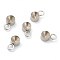 Tarnish Resistant 202 Stainless Steel Pendant Rhinestone Settings, for Pointed Back Rivoli Rhinestone, Flat Round, Stainless Steel Color, 7x4x2.5mm, Hole: 1.6mm, Fit for 3mm Rhinestone