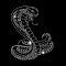 SUPERDANT Snake Iron on Rhinestones Heat Transfer Design Cobra Patch Hot fix Iron on Applique Snake Bling Patch Crystal DIY Decor