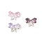 Brass Micro Pave Cubic Zirconia Pendants, Butterfly Charms, Lead Free & Cadmium Free, Long-Lasting Plated, Silver, 10.5x13.5x5.5mm, Hole: 1mm
