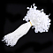 Polyester Cord with Seal Tag, Plastic Hang Tag Fasteners, White, 185~195x1mm, about 850pcs/bag