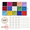 8/0 Glass Round Seed Beads, with Elastic Crystal Thread, Stainless Steel Scissors, Alloy Lobster Claw Clasps, Mixed Color, 3~3.5x2~3mm, Hole: 1~1.2mm