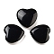 Heart Natural Obsidian Palm Stones, Anxiety Healing Thumb Stone, 19.5~20.5x20~20.5x5.8~6.8mm