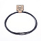 Waxed Cotton Cord Necklace Making, with 304 Stainless Steel Clasps, Stainless Steel Color, Black, 55x0.1cm