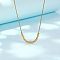 Stainless Steel Round Beaded Pendant Necklaces for Women, Golden, 16.54 inch(42cm)