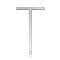 Tarnish Resistant 201 Stainless Steel Links connectors, Letter, Stainless Steel Color, Letter.T, 37x22x1mm, Hole: 1mm