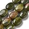 Natural Unakite Beads Strands, Flat Oval, 18~18.5x13~13.5x6~6.5mm, Hole: 1.2mm, about 11pcs/strand, 7.76 inch(19.7cm)