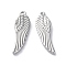 Non-Tarnish 304 Stainless Steel Pendants, Wing Charm, Stainless Steel Color, 26.5x9x3mm, Hole: 1mm