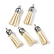 Faux Suede Tassel Pendant Decorations, with CCB Plastic Cord Ends, Platinum, PapayaWhip, 35~37x10mm, Hole: 1.8mm