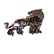 Leopard Cellulose Acetate(Resin) Claw Hair Clips, BurlyWood, 92x55mm