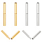 UNICRAFTALE 6 Sets 2 Colors Cylinder Bayonet Push Clasps 304 Stainless Steel Cord End Caps 1 mm Hole Leather Rope Clasps Jewelry Clasps Bracelet Necklace Clasps Leather Cord Buckle Mating Connectors