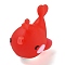 PVC Pendants, Whale, FireBrick, 48x27x35mm, Hole: 3mm