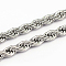 Tarnish Resistant 304 Stainless Steel Rope Chains, Stainless Steel Color, 4.8x1mm