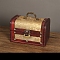 Wood Jewelry Box, with Front Clasp, for Arts Hobbies and Home Storage, Rectangle, Dark Red, 11.5x18x11.5cm