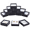 BENECREAT 10 Pack Black Gemstone Display Box, 1.63x1.63x0.63inch Diamond Storage Show Container with Clear Top Lids for Gems, Coins, Jewelry Packing